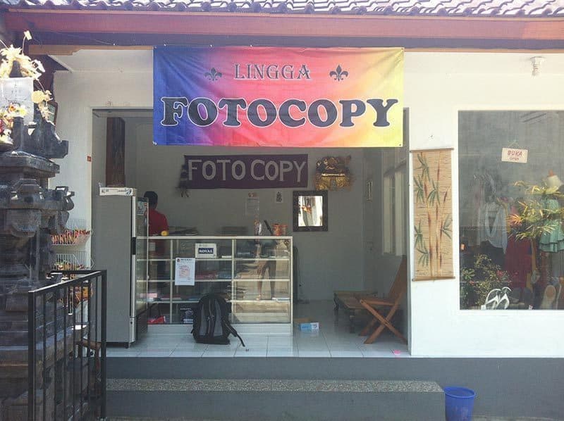 foto copy shop Bali